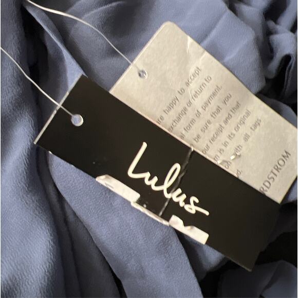 Lulus First Comes Love Denim Blue Backless Keyhole Cutout Maxi Dress Size M - Picture 8 of 11